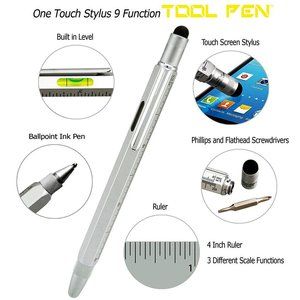 Monteverde One Touch Tool Pen, Ballpoint Pen, Silver (MV35211)
